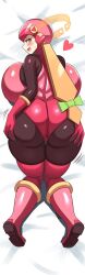 1girls ass bimbo bubble_ass bubble_butt dakimakura dumptruck_ass female female_only horny_female large_ass looking_at_viewer looking_back mega_man mega_man_battle_network roll.exe solo ytrall