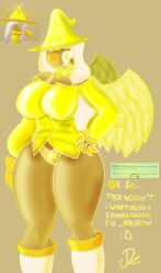 big_breasts boots character_request dave_and_bambi_mod exospheric_corruption flyhigh_(exospheric_corruption) heaven holy orange_body panties thick_thighs white_hair wings witch_hat yellow_eyes