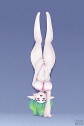 1girls absurd_res breasts enrique849 female gardevoir generation_3_pokemon genitals hand_over_crotch handstand hi_res humanoid looking_at_viewer lycoris_challenge meme nintendo nipples open_mouth pokemon pokemon_(species) pussy solo upside-down video_games white_body