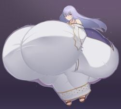 1girls ass bluespice breasts curvy dress female female_only fire_emblem fire_emblem:_genealogy_of_the_holy_war frown gigantic_ass gigantic_breasts hyper_ass hyper_breasts julia_(fire_emblem) long_hair nintendo purple_eyes purple_hair solo thick_thighs voluptuous