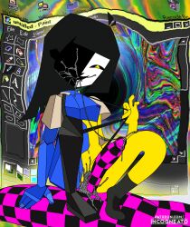 big_ass black_hair cum cum_string cumshot ena faceless_male female grinding_on_penis incogneato joel_g windows_xp yellow_skin