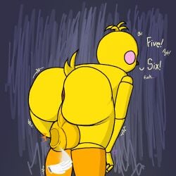 1futa animatronic anus ass back back_view backsack ball_slap ball_torture balls big_ass big_balls cbt cock_and_ball_torture faceless faceless_character faceless_futanari five_nights_at_freddy's five_nights_at_freddy's_2 futa_only futa_sans_pussy futanari futasub humanoid nude pink_cheeks self_upload solo_futa sultryscribz tagme toy_chica_(fnaf)