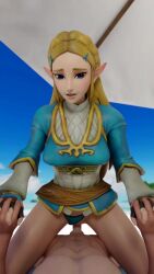 1boy 1girls 9:16 animated blonde_hair blue_eyes breath_of_the_wild casual clothed_female_nude_male clothing cowgirl_position elf elf_ears elf_female eye_contact faceless_male female female_on_top female_penetrated girl_on_top giver_pov hand_holding human humanoid hylian interspecies looking_at_viewer male male/female male_human/female_humanoid male_penetrating male_penetrating_female male_pov muscular_male nintendo outdoors pale_skin penetrating_pov penetration penis penis_in_pussy pointy_ears pov pov_eye_contact princess_zelda pussy r34fantasy riding riding_penis sex shorter_than_30_seconds sound straight tagme the_legend_of_zelda vagina vaginal vaginal_penetration vaginal_sex vertical_video video zelda_(breath_of_the_wild)