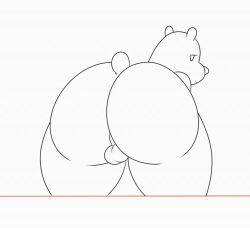 animated anthro ass balls big_butt bouncing_balls bouncing_butt bubble_butt cartoon_network chubby_male fur genitals ice_bear looking_at_viewer male male_only mammal nt6969 polar_bear slightly_chubby solo teasing ursid ursine we_bare_bears white_body white_fur