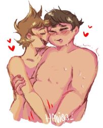 2boys brown_hair closed_eyes edd_(eddsworld) eddsworld eddtord gay_sex havi03 naked tord_(eddsworld) yaoi