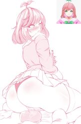 ahe_gao ass ass_focus back_view big_ass big_balls cum_in_pussy cum_inside ichigosho kneeling panties the_kurieta thighhighs upskirt vaginal_penetration virtual_youtuber