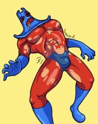 abs alternate_version_available briefs bulge drawfag drawthread_request erection male male_focus male_only man_ray mask nipples smooth_skin spongebob_squarepants villain