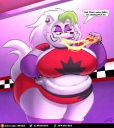 2022 2d 2d_(artwork) 2d_artwork big_breasts breasts fat female five_nights_at_freddy's five_nights_at_freddy's:_security_breach fnaf lolwutburger lwbafterdark overweight roxanne_wolf_(fnaf) scottgames steel_wool_studios tagme