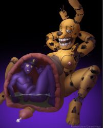 big_penis breast_implants breasts cursedmayo five_nights_at_freddy's five_nights_at_freddy's_3 inside_stomach nude penis precum purple_dude purple_guy_(fnaf) springtrap springtrap_(fnaf) stomach stomach_acid technical_selfcest teeth the_gay_look vore william_afton wires