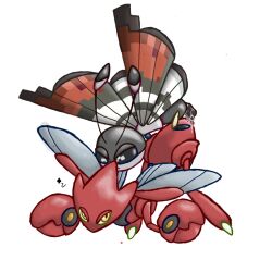 1boy1girl cum insect_wings insects no_humans ovipositor pokémon_(species) pokemon scizor transparent_background vivillon wings