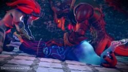 3boys 3d 3d_(artwork) anal_sex animated aurelion_sol bouncing_butt deepthroat demon_lord_dragon_batzz dick dragom drogoz_(paladins) erection fellatio forced from_behind gay hi_res league_of_legends licking male/male/male male_penetrating male_penetrating_male on_front on_ground oral oral_sex paladins penetration short_playtime side_view sucking_penis tagme tail twitchyanimation video