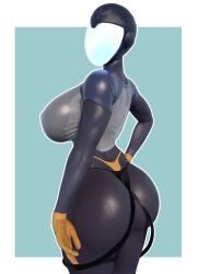 1girls big_ass big_breasts female female_only hand_on_hip large_breasts loader_(risk_of_rain) looking_at_viewer mega_milk popogori risk_of_rain risk_of_rain_2 robot_girl solo tagme thick_thighs wet wet_shirt