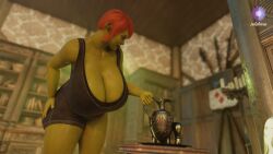 1girls 3d bbw big_breasts breasts busty cleavage curvy curvy_body curvy_female curvy_figure dreamworks dress green green-skinned_female green_body green_skin huge_breasts non-human ogre ogress_fiona princess princess_fiona princess_fiona_(ogre) shrek_(series) sulishious thick thick_thighs