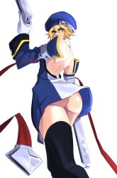 arc_system_works ass blazblue blonde_hair ceroccb noel_vermillion short_hair upskirt