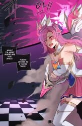 bra comic english_text kai'sa league_of_legends long_hair ratatatat74 star_guardian_kai'sa star_guardian_series