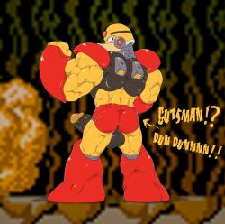 ass big_penis capcom english_text guts_man guts_man's_ass mega_man mega_man(classic) meme muscular onomatopoeia robot utx-shapeshifter