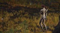 ass bottomless breasts deathbed_smalls elden_ring female female_only fromsoftware millicent_(elden_ring) mod nipples nude pussy red_hair screenshot