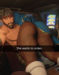 1boy 1girls 3d ass ass_focus ass_up azzat big_ass bubble_ass bubble_butt capcom chun-li clothing dat_ass female he_wants_to_order meme pantyhose ryu_(street_fighter) selfie snapchat street_fighter street_fighter_v tight_clothing