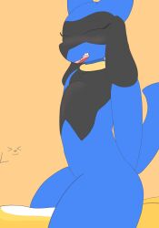 anthro blush canid canine deep_penetration digital_media_(artwork) duo female female_focus female_on_top female_penetrated generation_4_pokemon hi_res male male/female mammal nintendo on_top penetration pokemon pokemon_(species) riolu sex simple_background stomach_bulge swoomy swoomy_(fursona) video_games