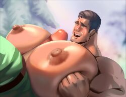 2boys absolutbleu bara between_pectorals big_pecs big_penis christmas elf gay huge_pecs male male_focus male_only paizuri pecfuck pecs tagme titfuck titjob yaoi