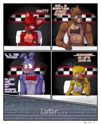 bonnie_(fnaf) bowtie chica_(fnaf) classic_chica_(fnaf) five_nights_at_freddy's foxy_(fnaf) freddy_(fnaf) male yerolay