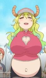 1girls belly big_belly big_breasts breasts edit female jtng23 miss_kobayashi's_dragon_maid pregnant quetzalcoatl_(dragon_maid) screenshot_edit