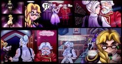 comic comic_page dinotits disguise glynda_goodwitch illusion jojo_reference neo_(rwby) peter_port rwby tagme winter_schnee