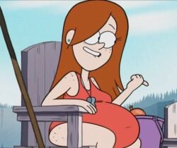 1girls bbw belly big_belly big_breasts blubberwhale_(artist) breasts edit fat female gravity_falls one-piece_swimsuit overweight red_hair screenshot_edit smooth_skin weight_gain wendy_corduroy