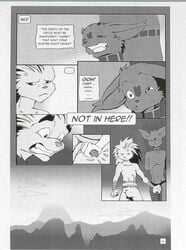 bat comic demon_hunter fel fel_(artist) hedgehog male male_only monochrome penis