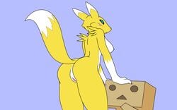 anthro ass canine danbo darkdoomer digimon female fox fur furry luvmuchine ms_paint pussy renamon solo