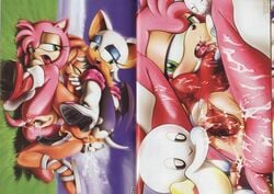 amy_rose amy_untold anus breasts chao_(sonic) closed_eyes comic cum dildo doujin fellatio female female_ejaculation hedgehog hero_chao high_resolution licking male oral oral_sex orgy penis pussy_juice rouge_the_bat sex sex_toy sonic_(series) straight tcprod tikal_the_echidna tongue yuri