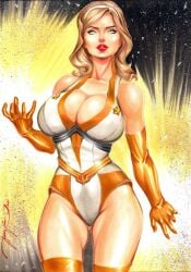 1girls amazon_prime annie_january big_breasts blonde_hair cleavage ed_benes_studio gloves jeferson_lima latex_thighhighs leotard long_hair solo_female solo_focus starlight_(the_boys) superheroine tagme the_boys white_hairband