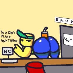 animated big_ass big_butt bouncing_ass bubble_ass bubble_butt cashier_(gasa4) fat_ass get_a_snack_at_4_am gif jiggling_ass joke large_ass loop noob orange_juice parody red_cap roblox robloxian self_upload shiny_ass shitpost text thebigbuddy twerking