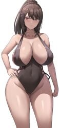 1girls 2022 absurdres breasts chabashira_sae classroom_of_the_elite female female_only hand_on_hip hi_res hips huge_breasts jasony long_hair nude nude_female slim_waist swimsuit thick_thighs thighs wide_hips youkoso_jitsuryoku_shijou_shugi_no_kyoushitsu_e