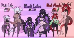 2022 3futas antlers areolae balls bangs black_hair black_lotus_(limebreaker) breasts character_name cleavage clothed clothing dark-skinned_futa dark_skin erection female full_body fully_clothed futa_is_smaller futa_only futanari gigantic_balls gigantic_penis gigantic_testicles hair_over_eyes horsecock huge_balls huge_cock humanoid humanoid_penis intersex light-skinned_futa light_skin limebreaker loincloth long_hair monster_girl nipples nude original penis plant plant_girl pubic_tattoo purple_hair red_hair reference_image reference_sheet short_hair standing tail testicles text thick_thighs two_tone_body white_hair wide_hips