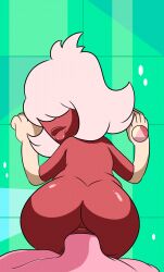 1boy 1boy1girl 1girls animated anus ass back_view big_ass big_lips cartoon_network gem gem_(species) gif hair_over_eyes large_ass lars_barriga lips looking_at_viewer looking_back loop off_colors_(steven_universe) padparadscha_(steven_universe) penetration pov pov_ass sonson-sensei steven_universe straight straight_sex thick_lips traced vaginal_penetration yaboisonson