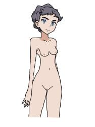 1girls allixter diantha_(pokemon) female female_only nude nude_female pokemon pokemon_champion pokemon_xy sole_female solo white_background