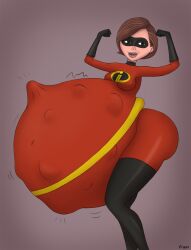 1girls belly big_belly clothing disney elastigirl ergos female helen_parr huge_belly mature_female medium_breasts milf mother pixar same_size_vore superheroine the_incredibles vore