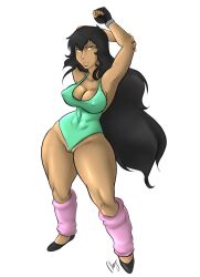 abs areola_bulge armpits big_ass big_breasts big_lips black_hair bubble_butt cartoon_network dat_ass jorel's_brother latina latina_milf leotard milf mrs._danuza stretching tagme thick_thighs thunder_thighs wide_hips