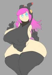 alien_girl alien_humanoid big_ass big_breasts fat_ass kirby_(series) kirby_planet_robobot motylek mouthless mouthless_female parallel_susie sideass susanna_patrya_haltmann susie_(kirby)