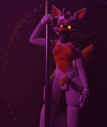 3d absurd_res animatronic anthro canid canine five_nights_at_freddy's five_nights_at_freddy's_world fox gynomorph halseyrenders hi_res intersex intersex_only lolbit_(fnaf) machine mammal robot scottgames video_games