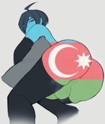 1boy azerbaijan azerbaijan_(countryhumans) azerbaijani_flag countryhumans femboy national_personification