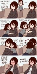 blush boyfriend-girlfriend canon_couple comic feeding giving_head good_girlfriend happy_sushi_roll heart how_to_take_care_of_a_sad_person hugging implied_fellatio implied_oral kissing lenaaa meme minicomic reassuring tagme text wholesome