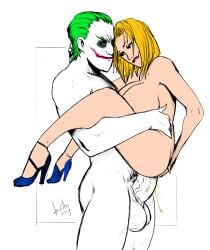 1boy 1girls 2019 areolae artist_signature balls blank_background blonde_hair blue_eyes blue_high_heels broken_rape_victim dc dc_comics devil_hs erection female green_eyes green_hair high_heels joker karen_starr large_breasts light-skinned_female light-skinned_male light_skin lipstick male male/female male_holding_female male_penetrating male_penetrating_female maledom naked_female naked_footwear naked_heels naked_male naked_with_shoes_on nipples nude nude_female nude_male pale-skinned_male pale_skin peeing peeing_in_ass peeing_inside penis piss pissing pissing_in_ass power_girl rape red_lipstick sex short_hair short_hair_female short_hair_male signature simple_background straight urinating urinating_male urination urine white_background