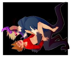 2boys anal big black_background blue boy brown eddsworld gay hair hoodie horns legs male male/male moaning monster nipples penetration pink purple red sex tail tom tongue yaoi