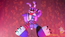 1boy 1male 2022 3d 3d_(artwork) animatronic armband arms_behind_back arms_behind_head balls belt big_balls big_cock big_penis black_claws bodypaint bowtie bracelet bunny claws clothed cock ear_ring erect_penis erection eyebrows eyewear facepaint feet fingerless_gloves five_nights_at_freddy's five_nights_at_freddy's:_security_breach foot_claws furaffinity genital_focus glamrock_bonnie_(fnaf) glasses gloves humanoid_genitalia humanoid_penis legs legs_apart legs_held_open looking_at_viewer machine male_only open_mouth partially_clothed paws penile penis_focus penis_out pierced_ear piercing presenting presenting_penis purple_body rabbit rabbit_ears red_eyes robot robot_humanoid shoulder_pads solo_male source_filmmaker spiked_bracelet star_glasses stripper_pole suspenders teeth testicles two_tone_body video_games