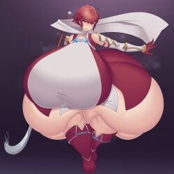 1girls ass bare_thighs bluespice blush breasts curvy embarrassed female female_only fire_emblem fire_emblem_fates gigantic_ass gigantic_breasts gloves hinoka_(fire_emblem) hyper hyper_ass hyper_breasts looking_at_viewer nintendo open_mouth orange_eyes overweight pelvic_curtain red_hair scarf short_hair solo thick_thighs thigh_boots thighs voluptuous weapon