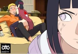 1boy 2girls a1ibaba adult_and_teenager age_difference alternate_hair_color angry being_watched big_penis black_hair blonde_hair blush boruto:_naruto_next_generations byakugan caught caught_in_the_act cheating cheating_husband clothed clothed_sex clothing couch cowgirl_position cuckquean dominant dominant_female duo duo_focus embarrassed female_on_top female_penetrated femdom glasses height_difference husband_and_wife hyuuga_hinata larger_male male/female male_penetrating male_penetrating_female male_with_female mocking multiple_girls naruto naruto_(series) netorare ntr older_man_and_teenage_girl older_man_and_younger_girl on_couch pink_pussy recolor reverse_netorare revision sarada_uchiha sex short_hair shushing sitting sitting_on_penis sitting_on_person size_difference small_dom_big_sub smaller_female smirk smug smug_expression smug_smile squatting squatting_cowgirl_position squatting_on_penis submissive submissive_male teacher_and_student thighhighs third-party_edit uzumaki_naruto vaginal_penetration veins watching whentai