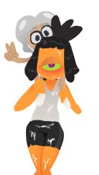 2022 2boys alternate_version_available cum cum_in_mouth cum_on_body green_sclera heart heart-shaped_pupils jembbrowm looking_at_viewer male male_only murch octoling_boy orange_skin peace_sign piggyback_ride shitpost splatoon splatoon_3 thick_thighs thighs