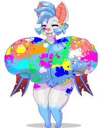 aesthetic animated artist_request colorful hyper_breasts kidcore lysergide original original_character pixel_art transparent_background